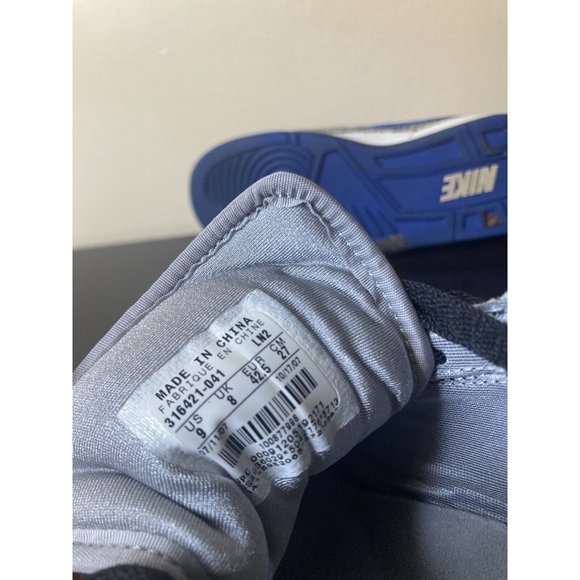 Nike Sz US 9 Air Assault Black Varsity Royal Cement Shoe 2007 - Picture 8 of 11